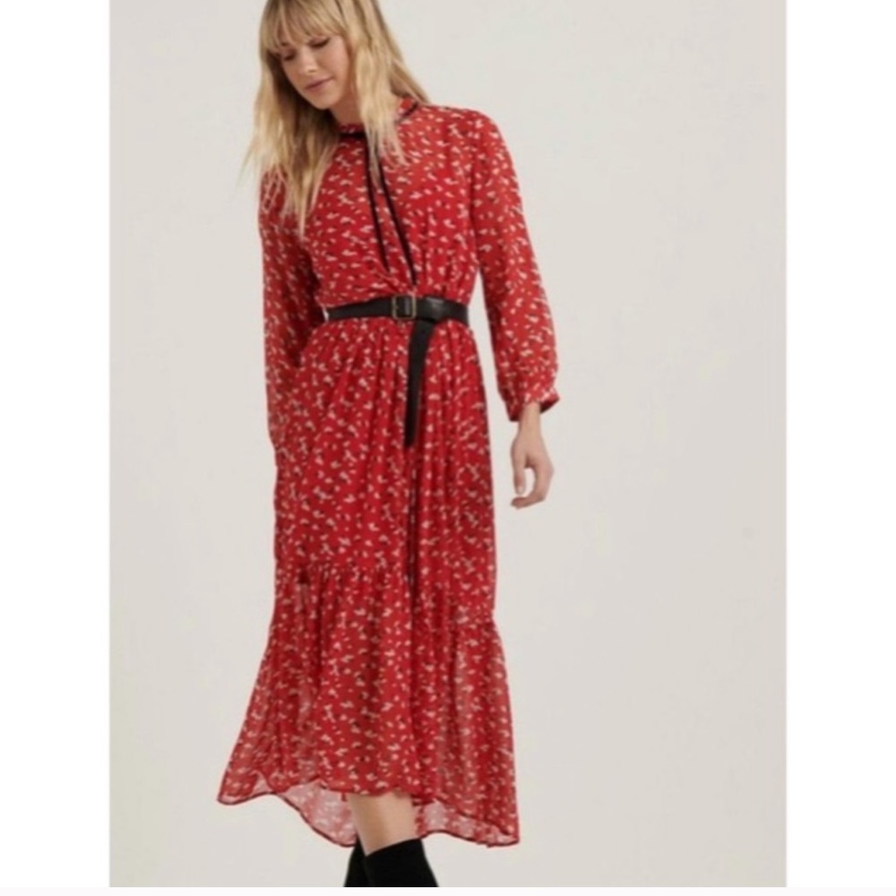Lucky Brand Ryan Floral Georgette Maxi Dress